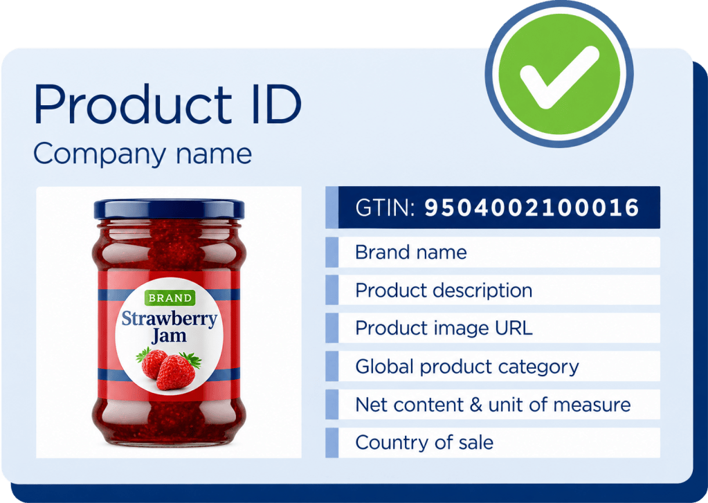 Emprendedor verificando un código de barras con Verified by GS1